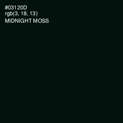 #03120D - Midnight Moss Color Image